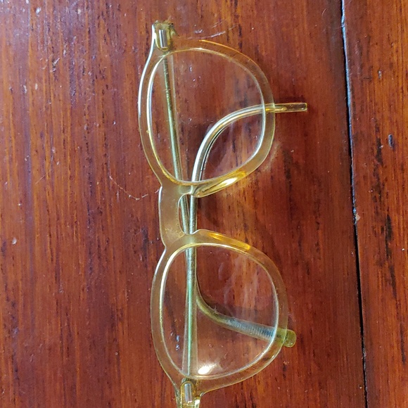 Vintage eye glasses frames yellow - Picture 2 of 10